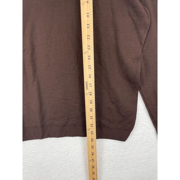 Raffaella Wool Sweater Women’s Brown Knit Pullover Made in Italy Classic Size L - Picture 5 of 7